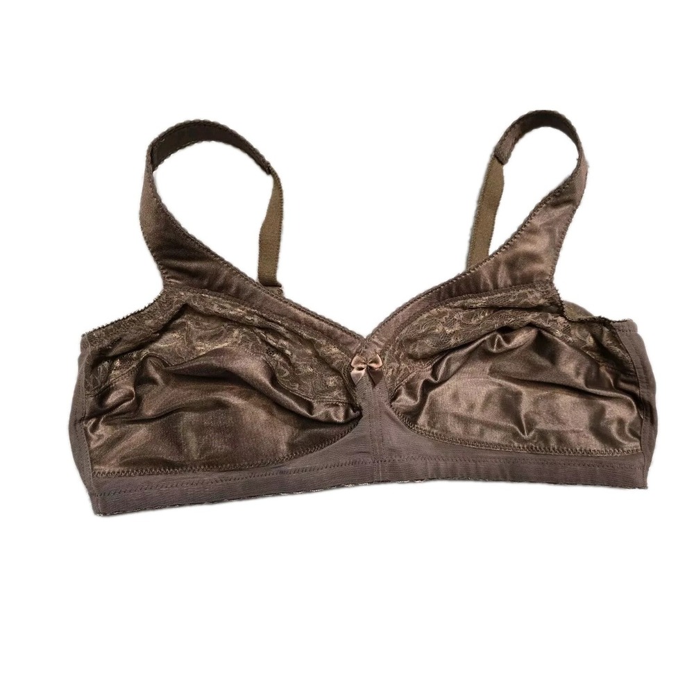 Glamorise Wireless Brown‎ Bra 46 C Lace